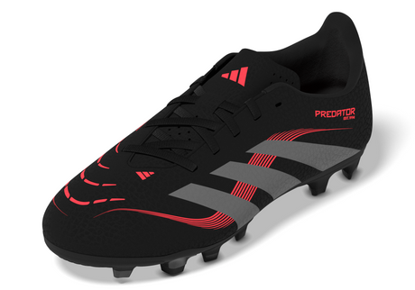 adidas Predator Club FG/MG Youth Soccer Cleats - Black/Red