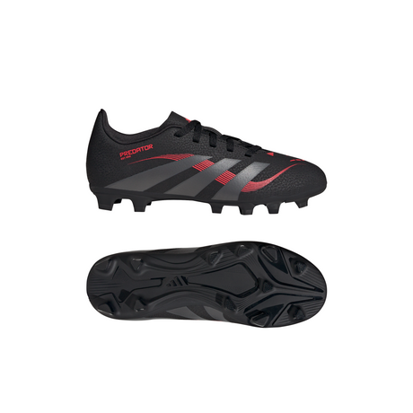 adidas Predator Club FG/MG Youth Soccer Cleats - Black/Red