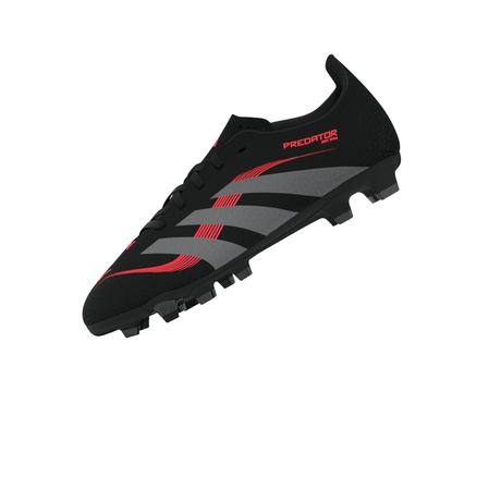 adidas Predator Club FG/MG Youth Soccer Cleats - Black/Red