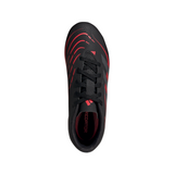 adidas Predator Club FG/MG Youth Soccer Cleats - Black/Red