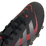 adidas Predator Club FG/MG Youth Soccer Cleats - Black/Red