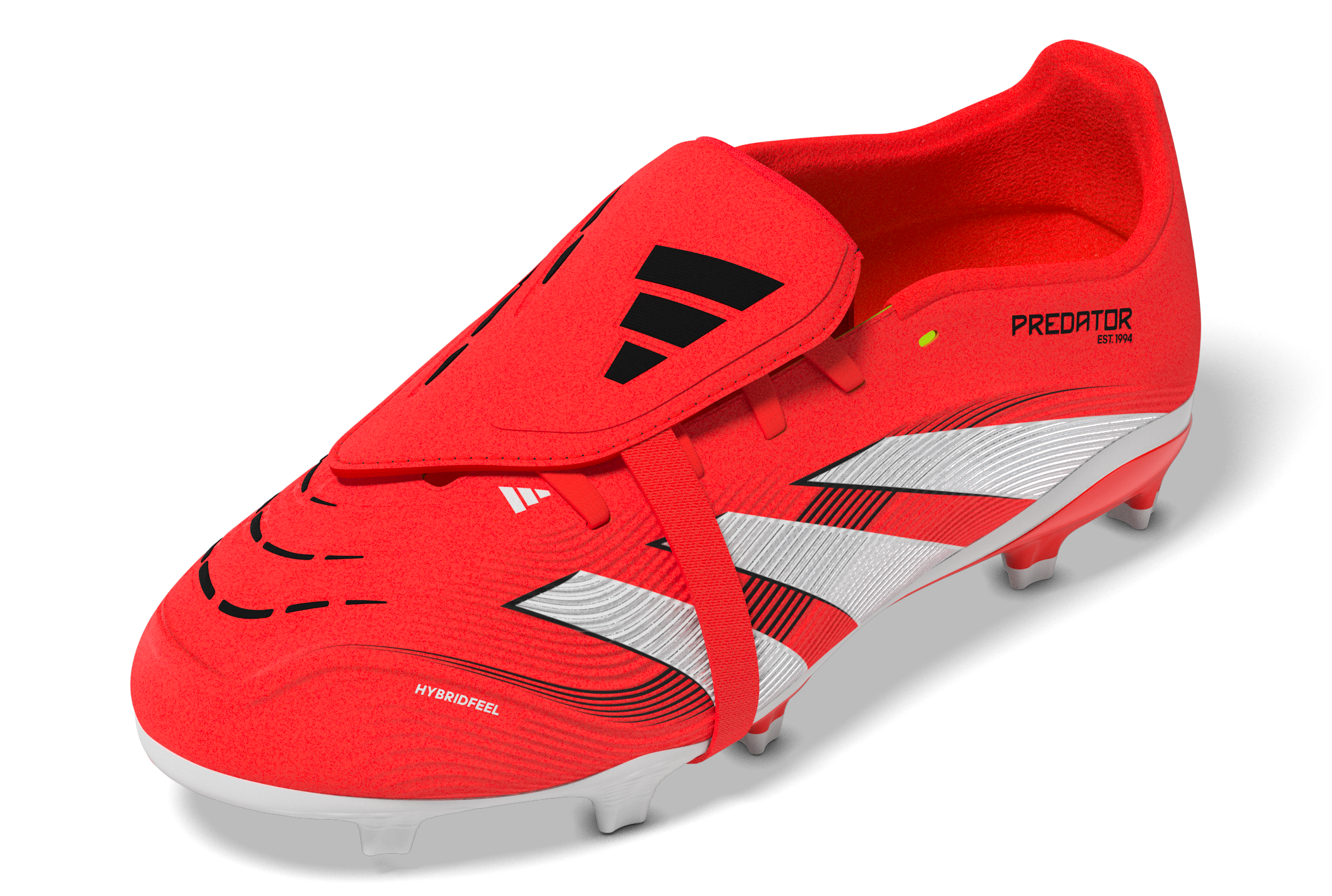 adidas Predator League Fold-Over Tongue Firm Ground Boots Junior Red/White