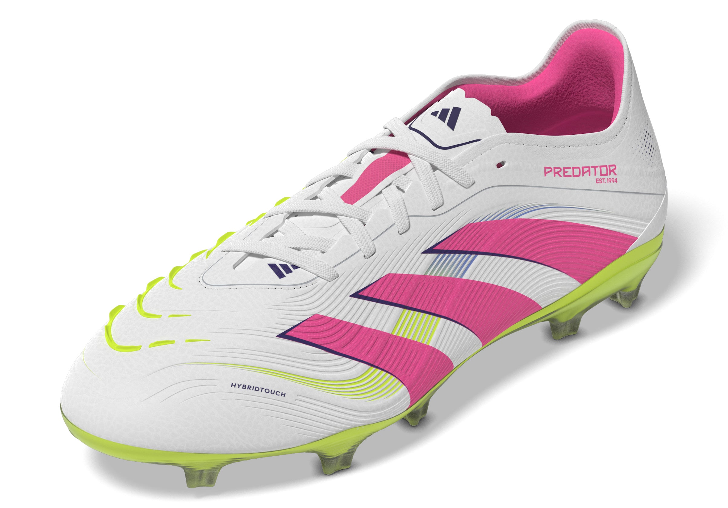 Botas de fútbol para terreno firme adidas Predator Pro, color blanco