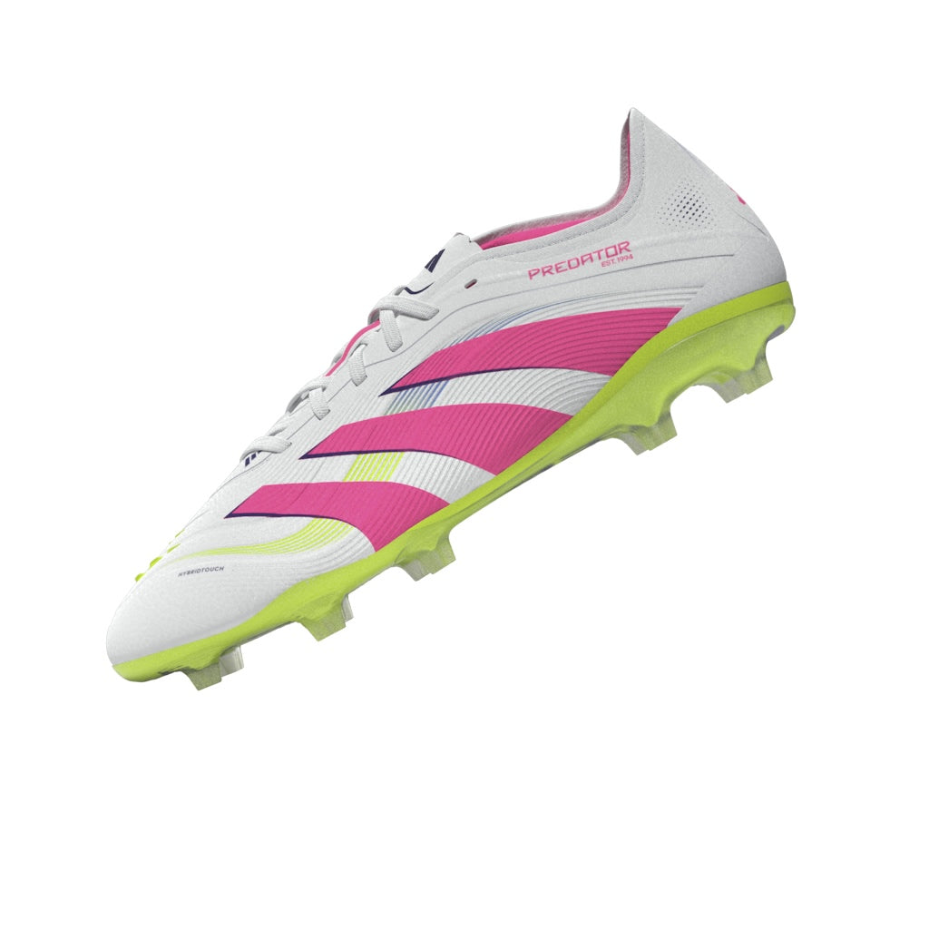 Botas de fútbol para terreno firme adidas Predator Pro, color blanco