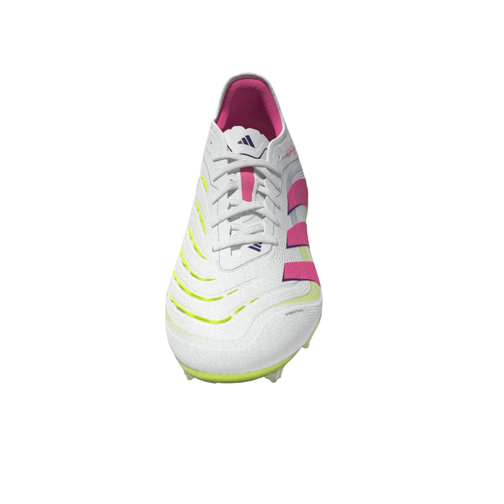 Botas de fútbol para terreno firme adidas Predator Pro, color blanco