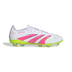 Botas de fútbol para terreno firme adidas Predator Pro, color blanco