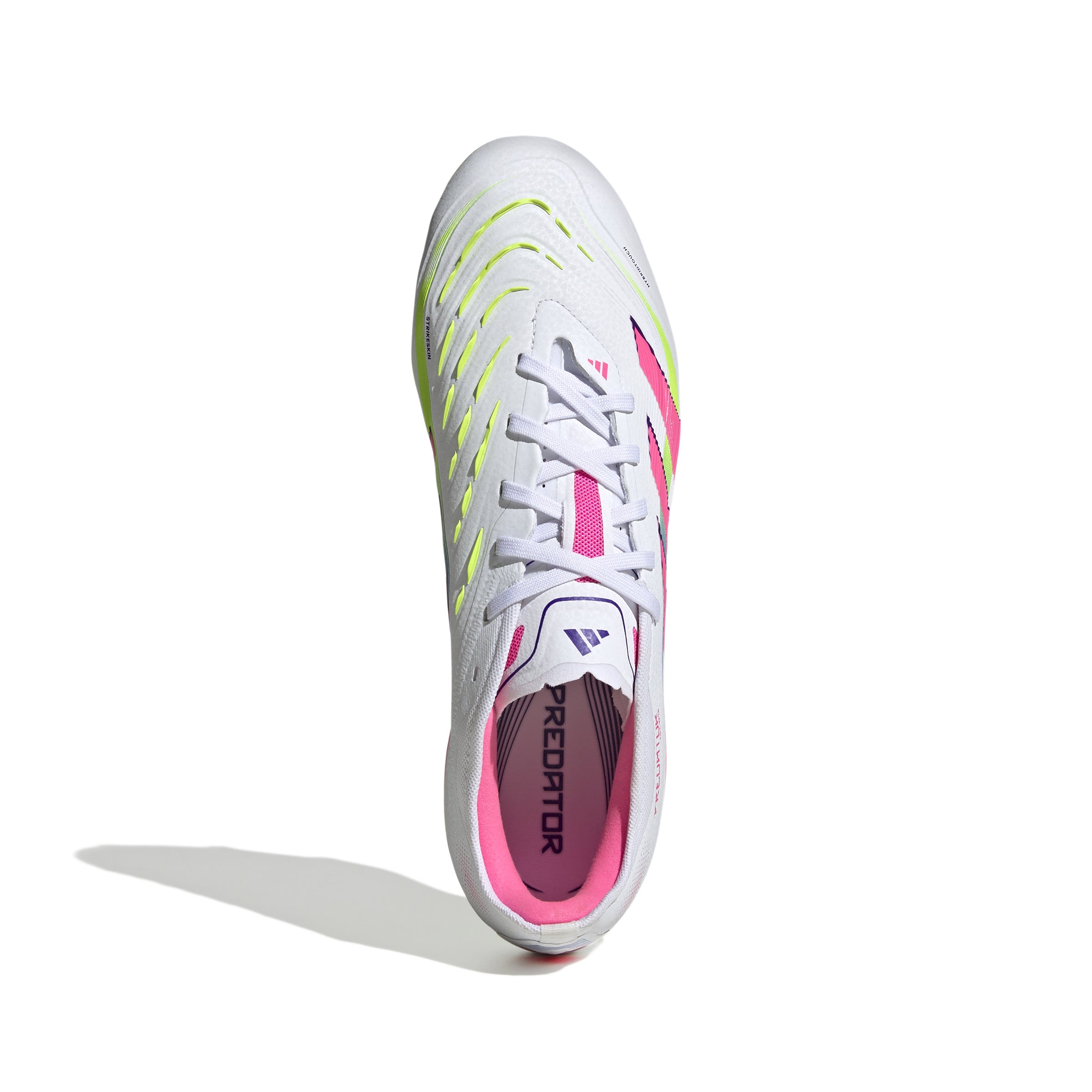 Botas de fútbol para terreno firme adidas Predator Pro, color blanco