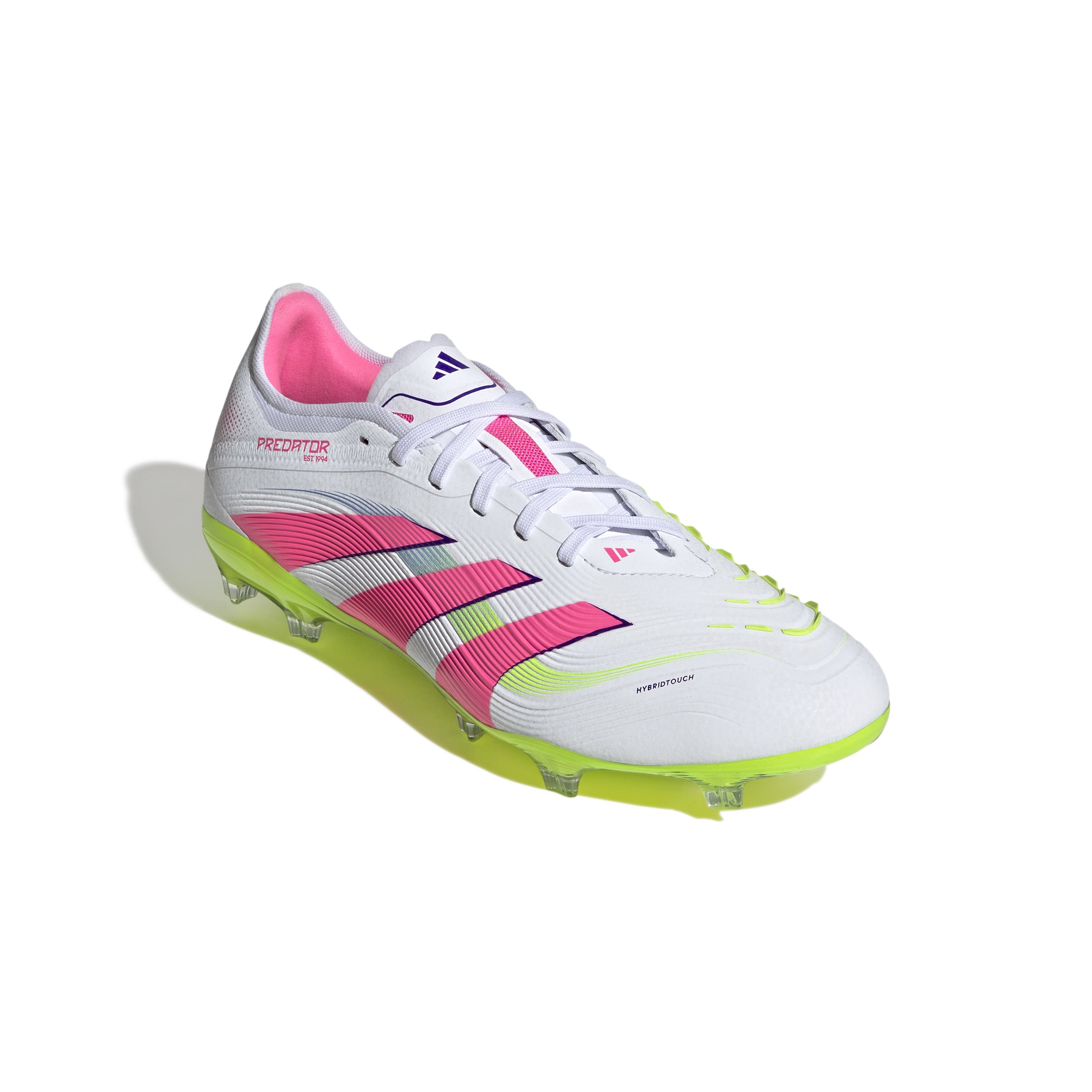 Botas de fútbol para terreno firme adidas Predator Pro, color blanco