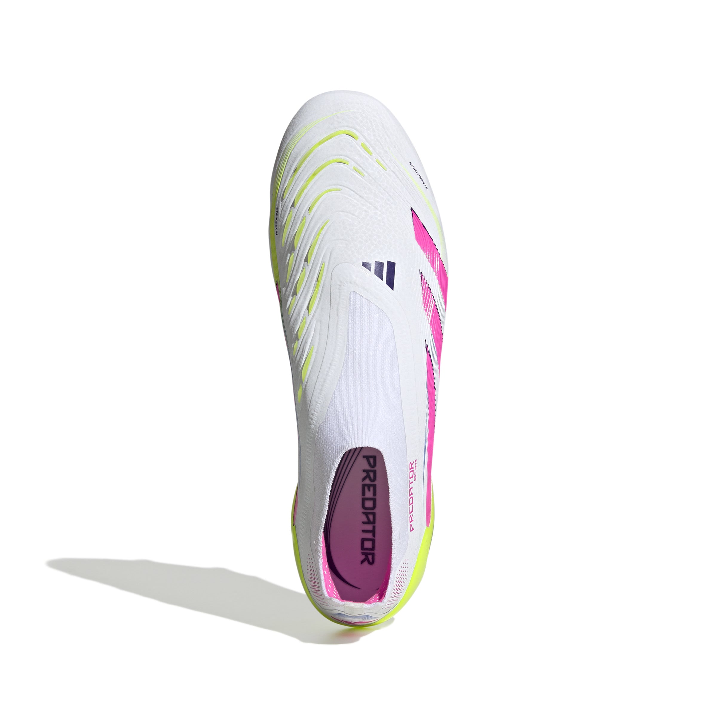 Botas de fútbol adidas Predator Elite sin cordones para terreno firme, color blanco