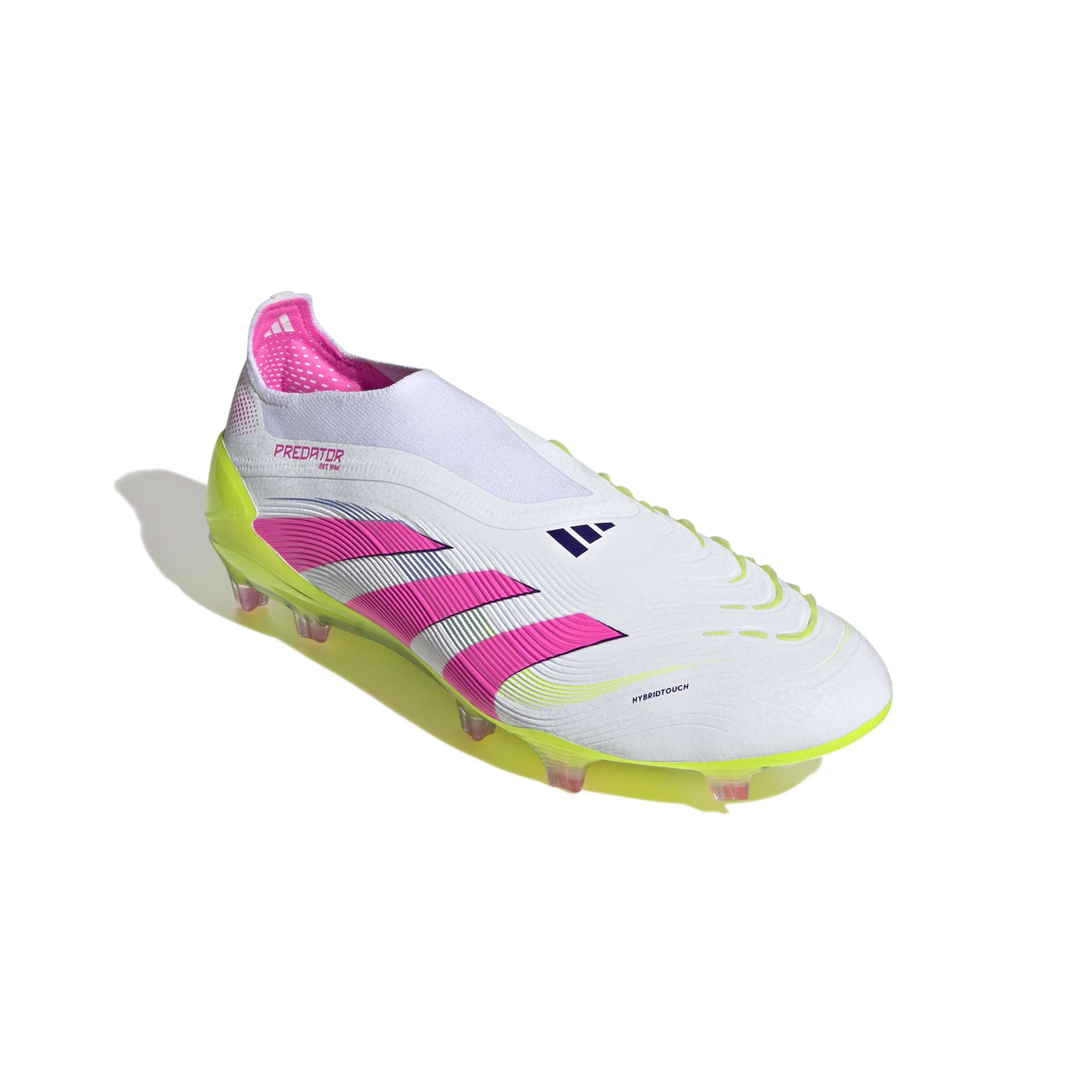 Botas de fútbol adidas Predator Elite sin cordones para terreno firme, color blanco