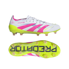 Botas de fútbol para terreno firme adidas Predator Elite FG color blanco