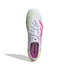 Botas de fútbol para terreno firme adidas Predator Elite FG color blanco