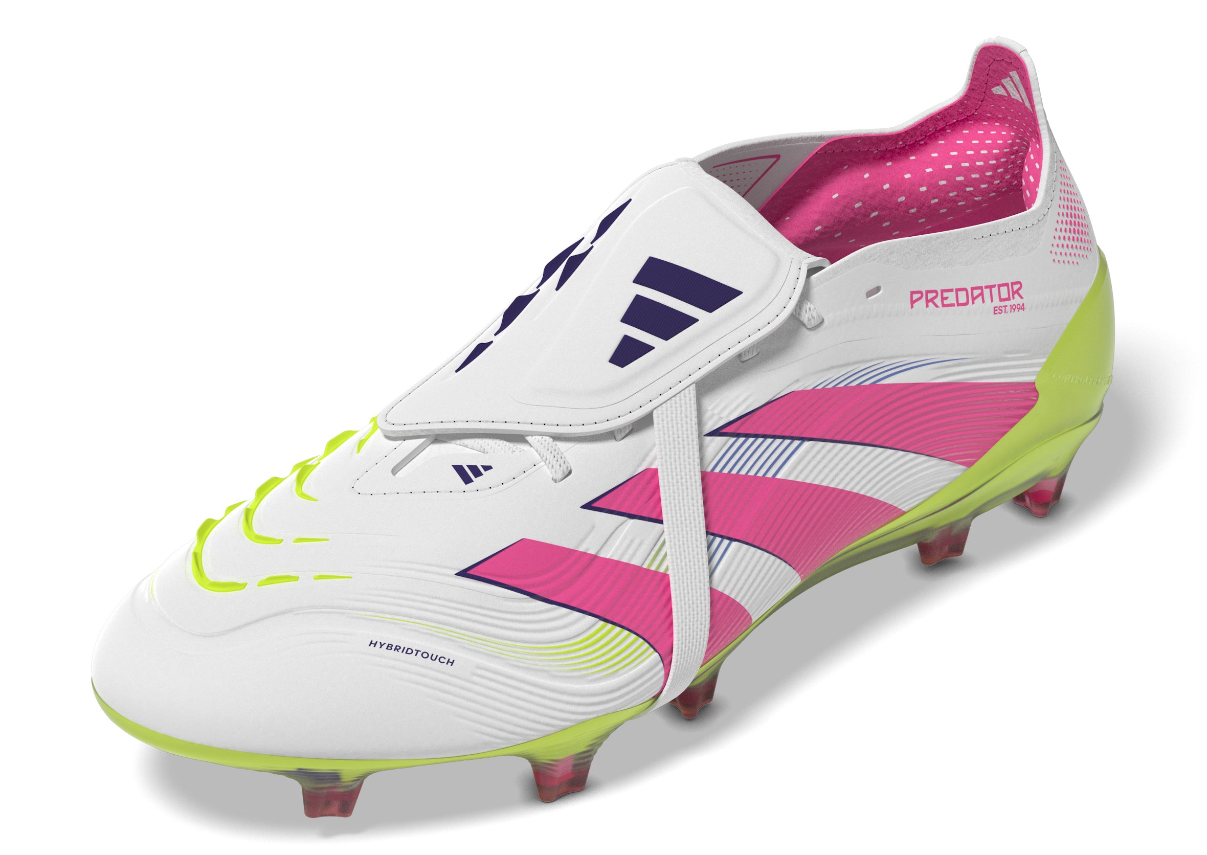 Botas de fútbol adidas Predator Elite Fold-Over Tongue FG para terreno firme, color blanco