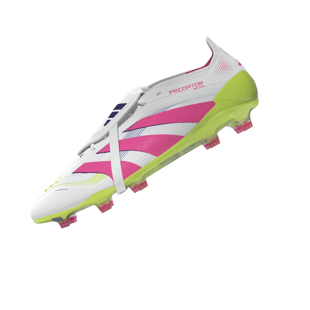 Botas de fútbol adidas Predator Elite Fold-Over Tongue FG para terreno firme, color blanco