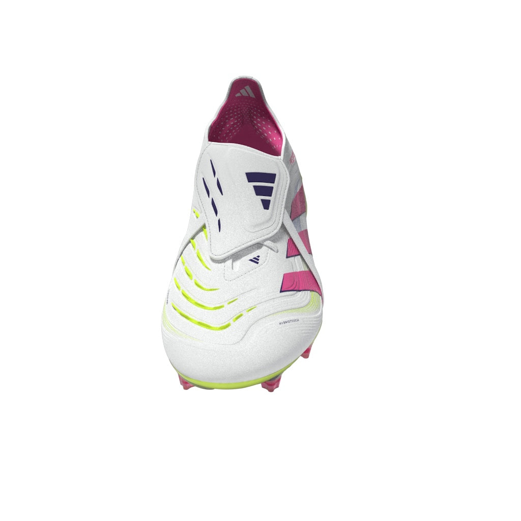 Botas de fútbol adidas Predator Elite Fold-Over Tongue FG para terreno firme, color blanco