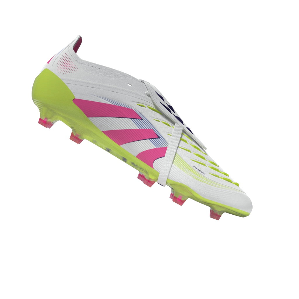 Botas de fútbol adidas Predator Elite Fold-Over Tongue FG para terreno firme, color blanco
