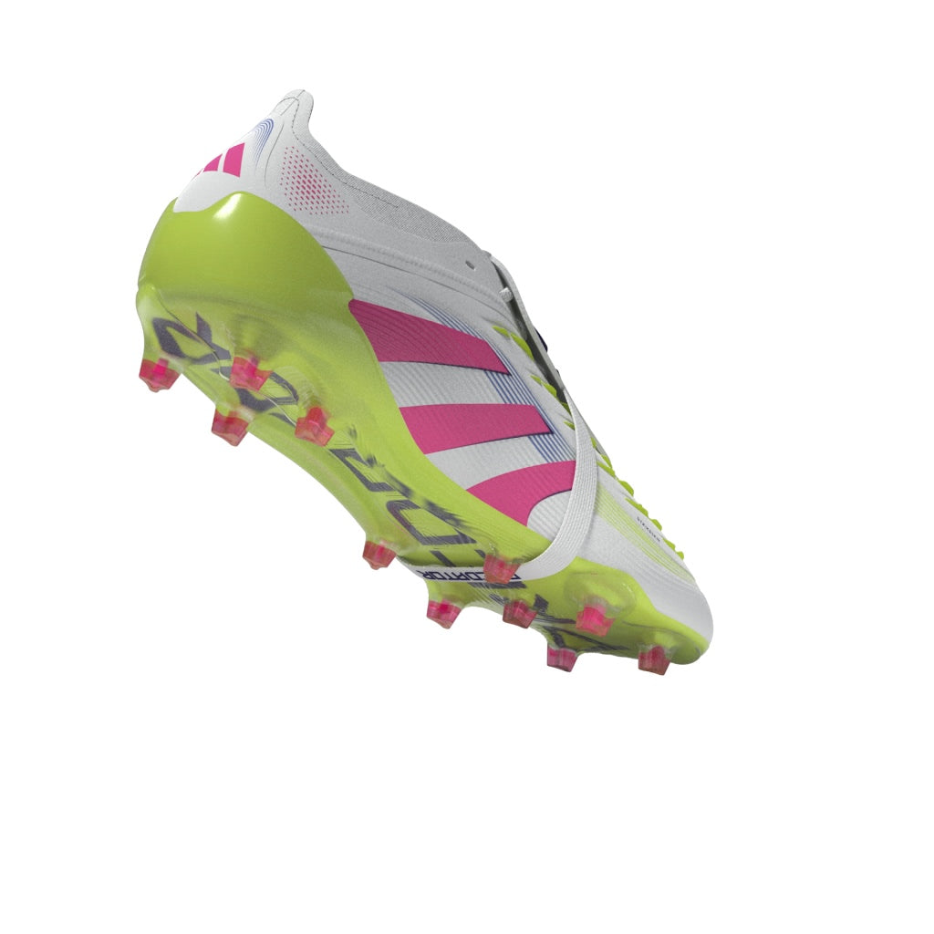 Botas de fútbol adidas Predator Elite Fold-Over Tongue FG para terreno firme, color blanco