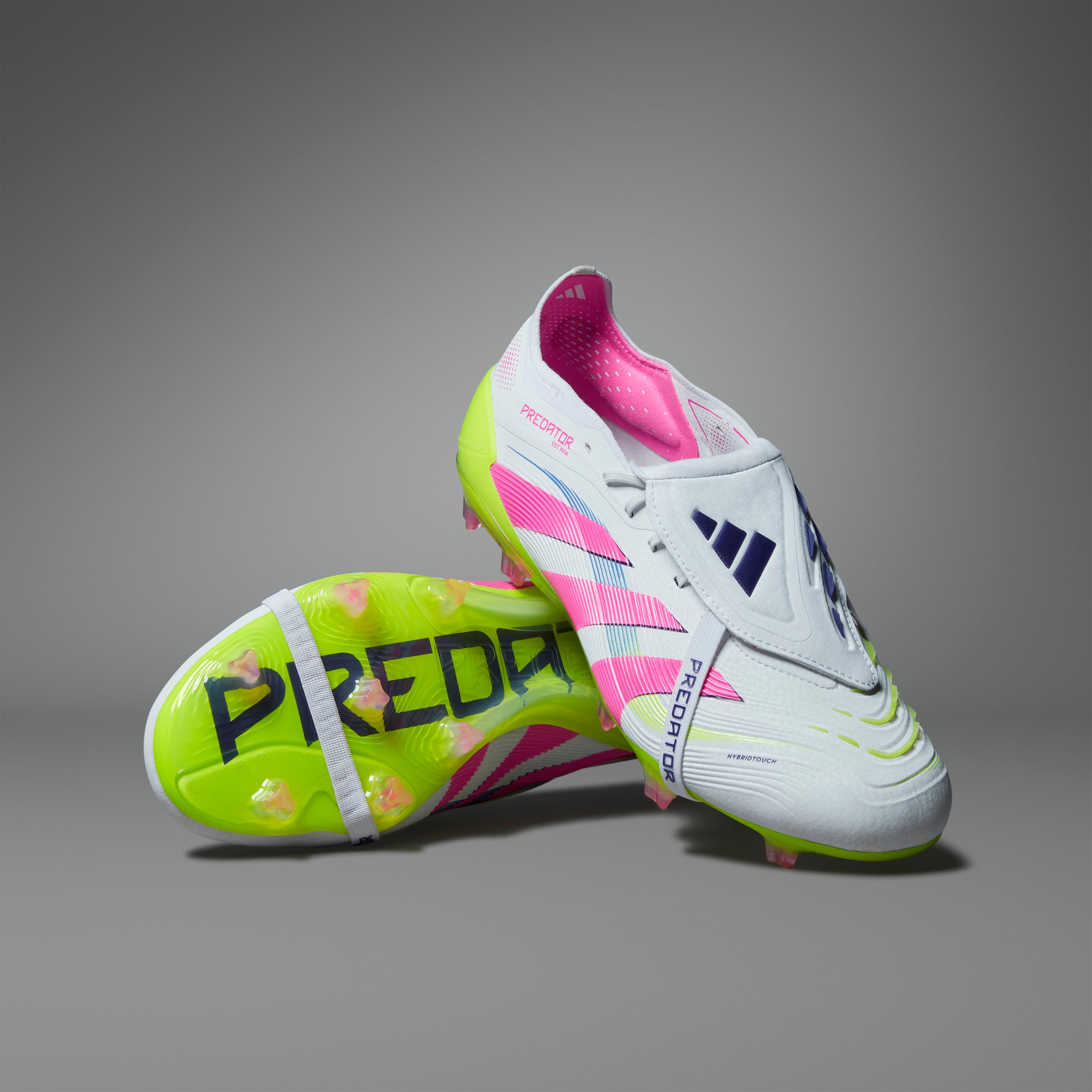 Botas de fútbol adidas Predator Elite Fold-Over Tongue FG para terreno firme, color blanco