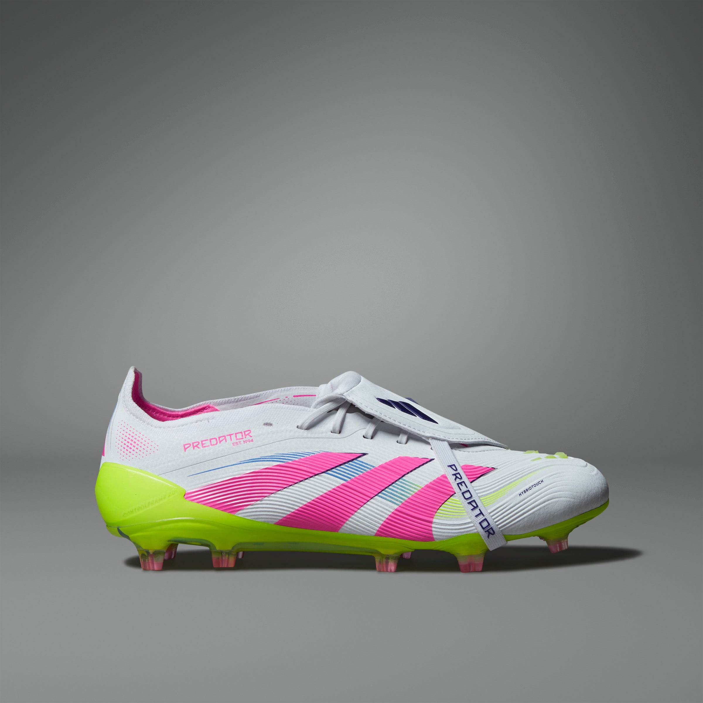 Botas de fútbol adidas Predator Elite Fold-Over Tongue FG para terreno firme, color blanco