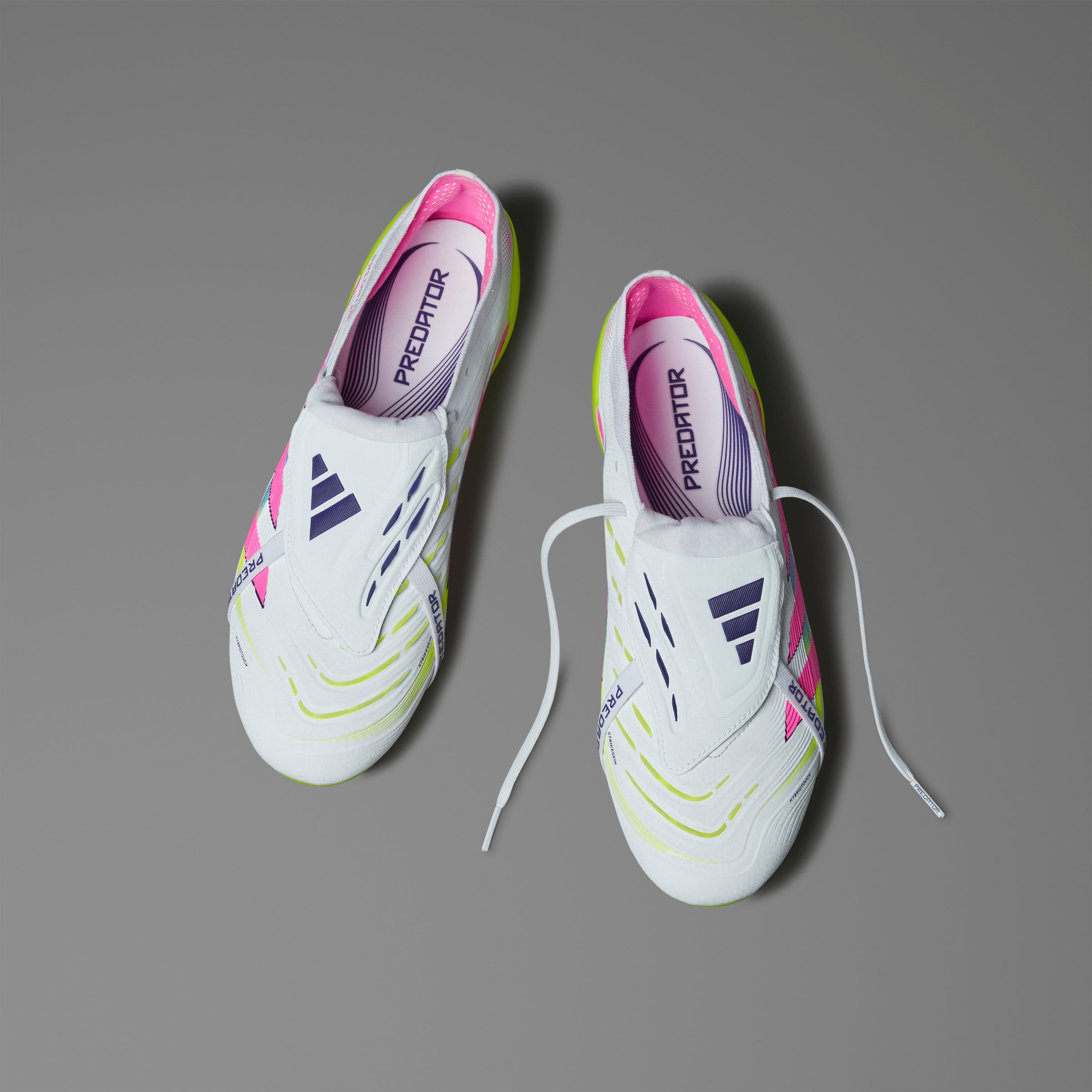 Botas de fútbol adidas Predator Elite Fold-Over Tongue FG para terreno firme, color blanco