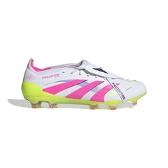 Botas de fútbol adidas Predator Elite Fold-Over Tongue FG para terreno firme, color blanco