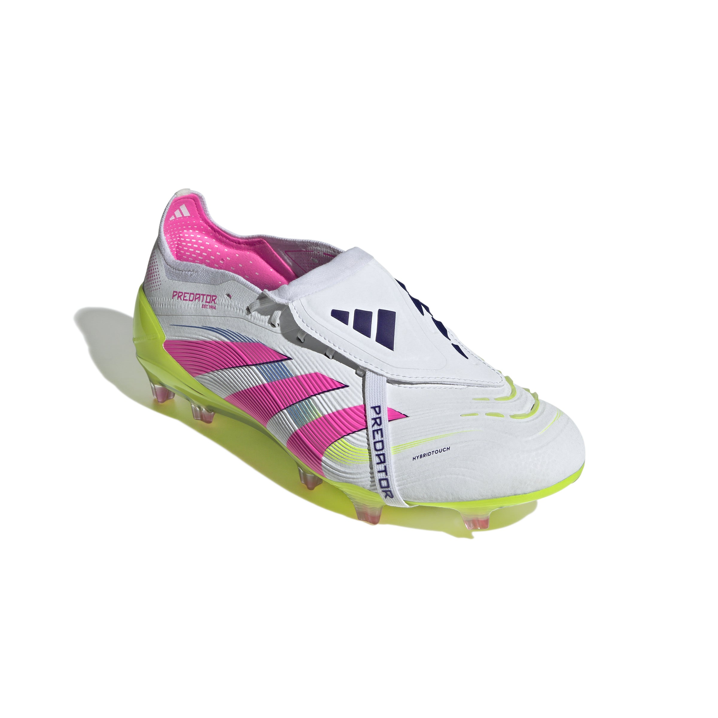 Botas de fútbol adidas Predator Elite Fold-Over Tongue FG para terreno firme, color blanco