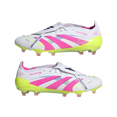 Botas de fútbol adidas Predator Elite Fold-Over Tongue FG para terreno firme, color blanco