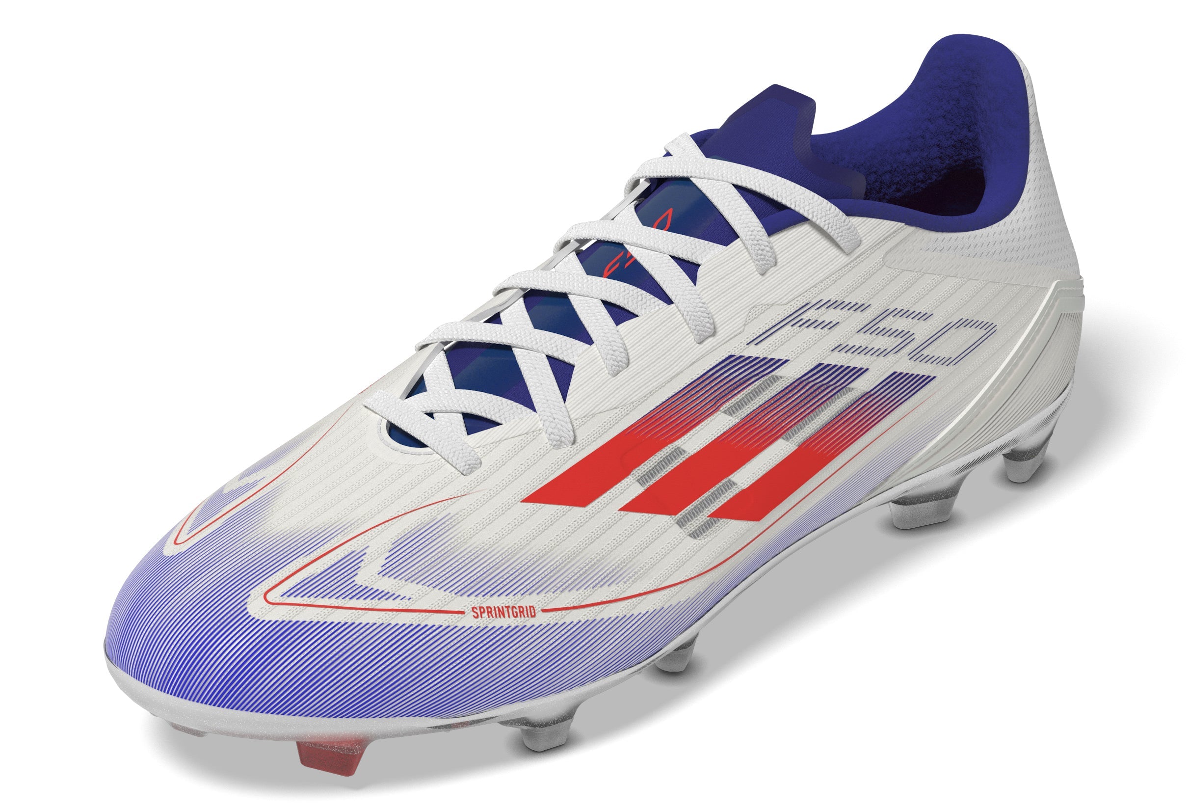 Adidas F50 League FG White Red Blue Size 10.5