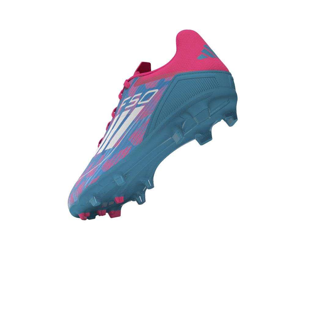 Adidas F50 League FG MG Multi Ground Firm Ground Solar Blue White Pink 9