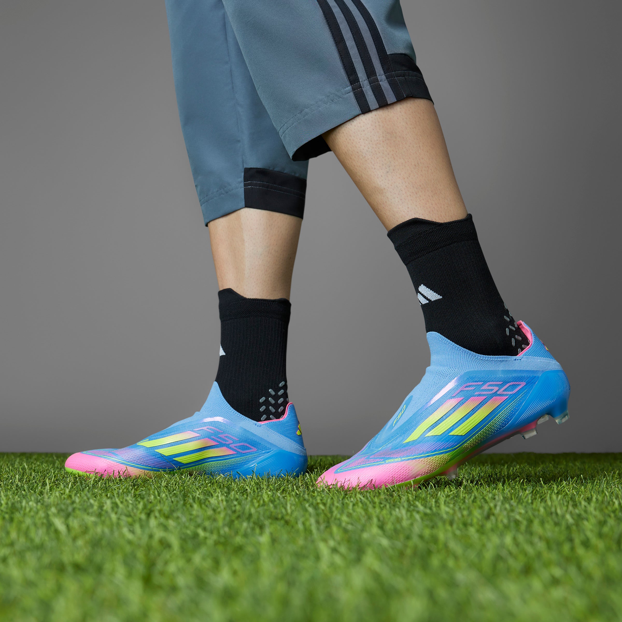 adidas F50 Elite Laceless Firm Ground Boots Blue