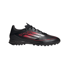 Botas de fútbol adidas F50 League Turf negras y rojas