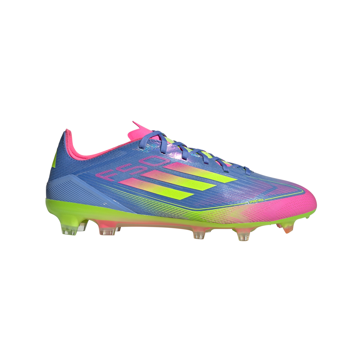 Botas de fútbol para terreno firme adidas F50 Pro en color azul
