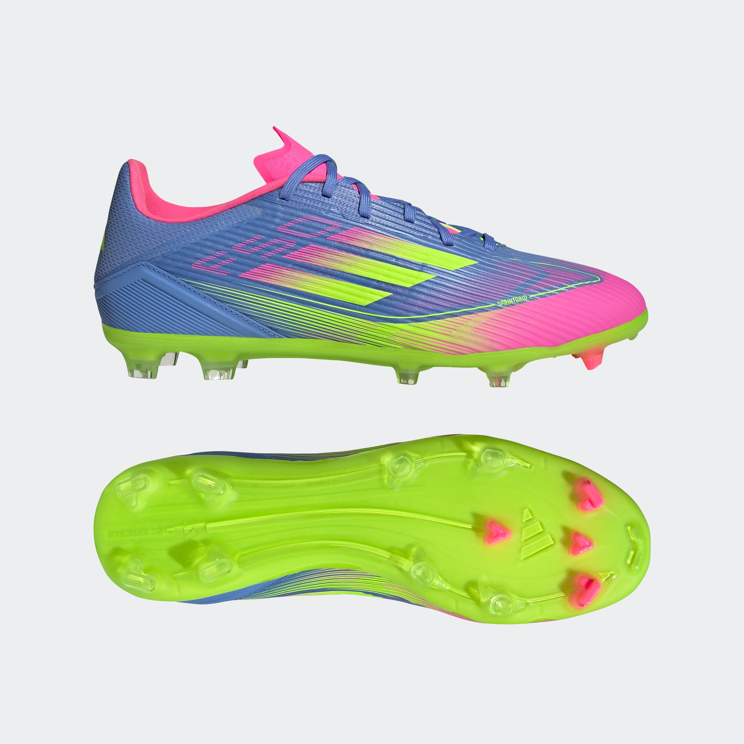 adidas F50 League Firm/Multi-Ground Boots Blue Fusion/Lucid Lemon/Lucid Pink