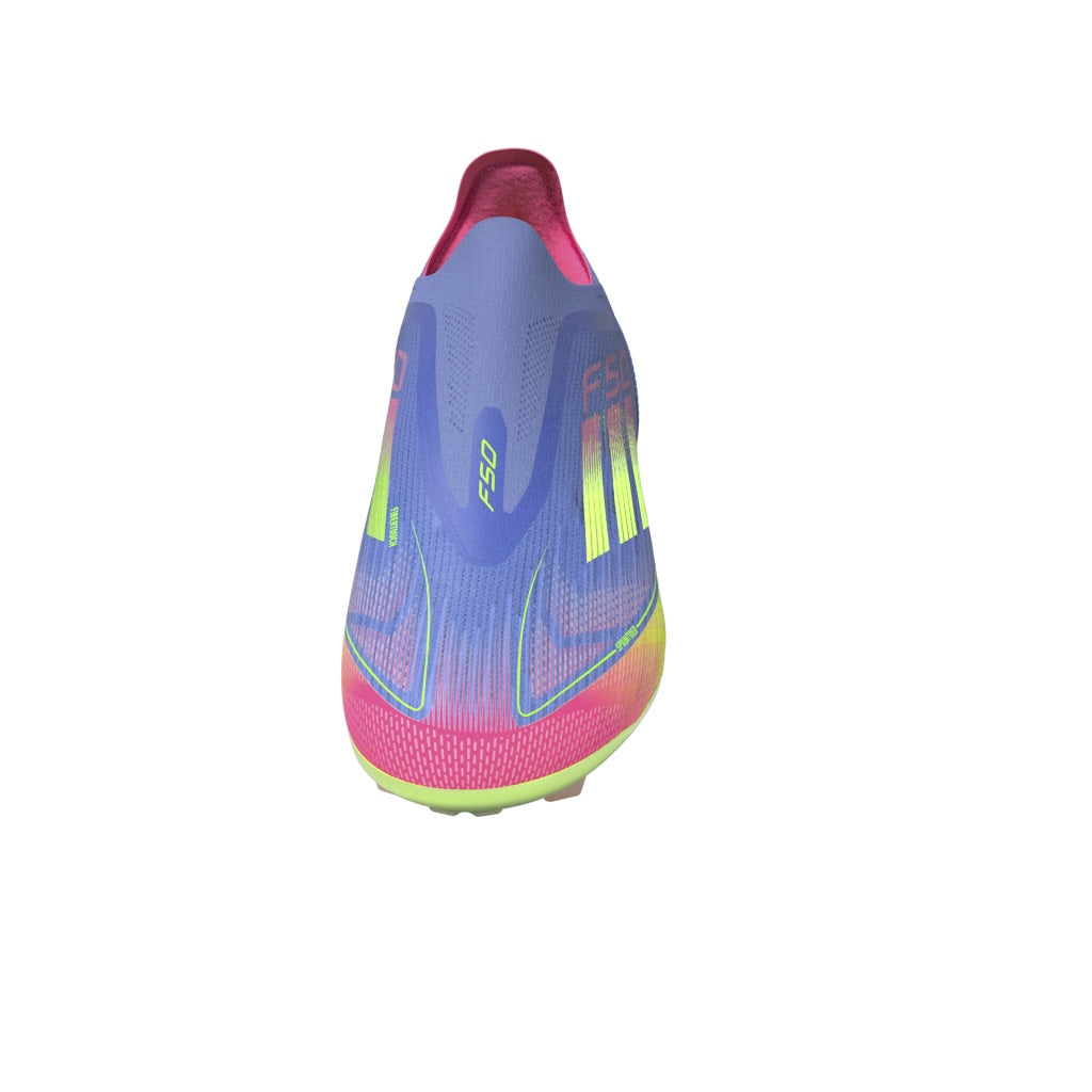 adidas F50 Elite Laceless Firm Ground Boots Junior Blue/Lemon
