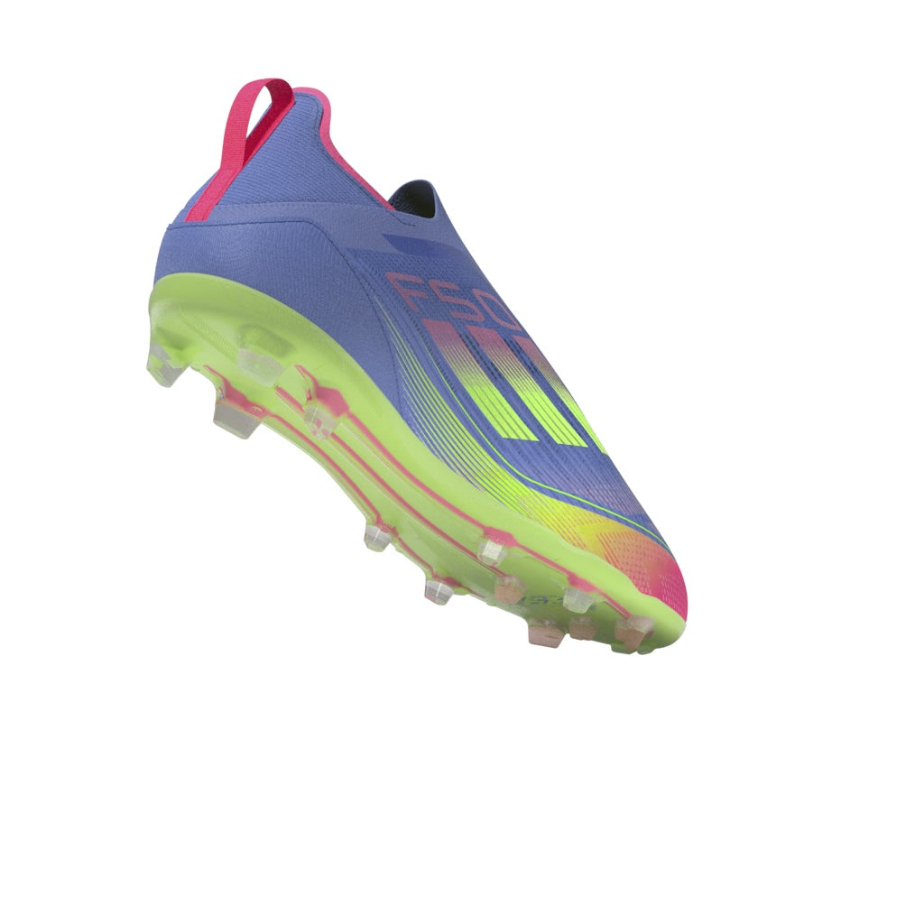 adidas F50 Elite Laceless Firm Ground Boots Junior Blue/Lemon