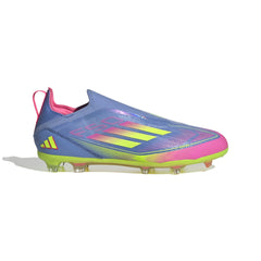 adidas F50 Elite Laceless Firm Ground Boots Junior Blue/Lemon