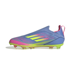 adidas F50 Elite Laceless Firm Ground Boots Junior Blue/Lemon
