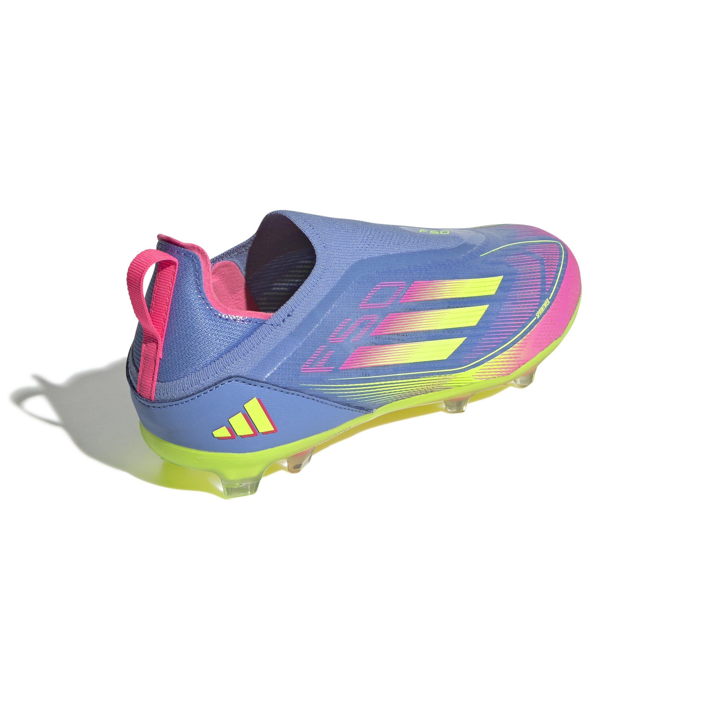 adidas F50 Elite Laceless Firm Ground Boots Junior Blue/Lemon
