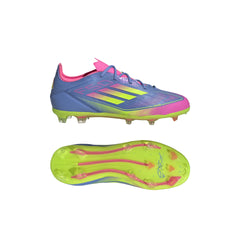 adidas F50 Elite Firm Ground Boots Junior Blue/Lemon