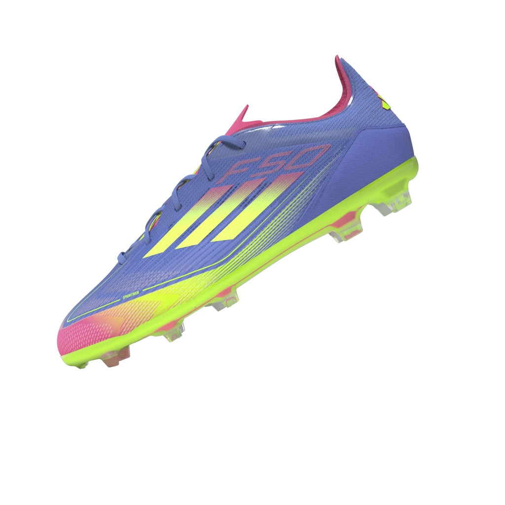 adidas F50 Elite Firm Ground Boots Junior Blue/Lemon