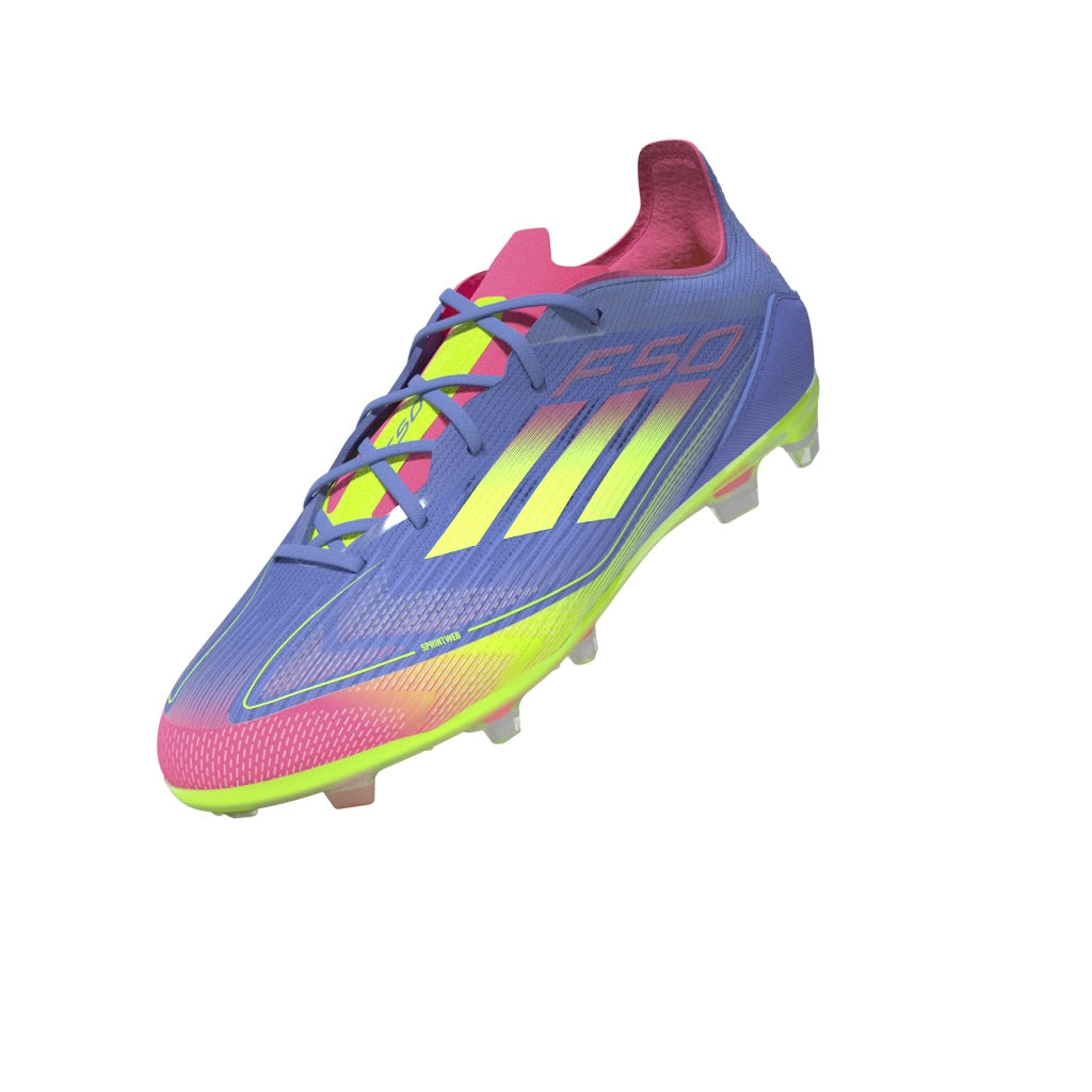 adidas F50 Elite Firm Ground Boots Junior Blue/Lemon