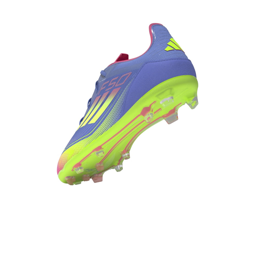 adidas F50 Elite Firm Ground Boots Junior Blue/Lemon