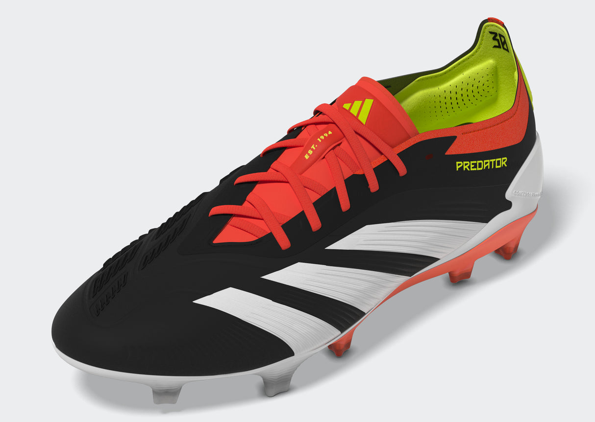 adidas Predator Elite FG Men's Firm Ground Soccer Cleats - Black/White/Solar Red