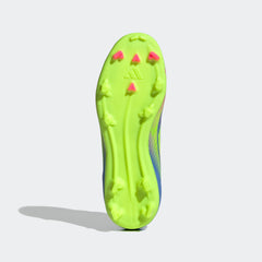 Botas de fútbol para terreno firme y multisuperficie adidas F50 League para niños en azul