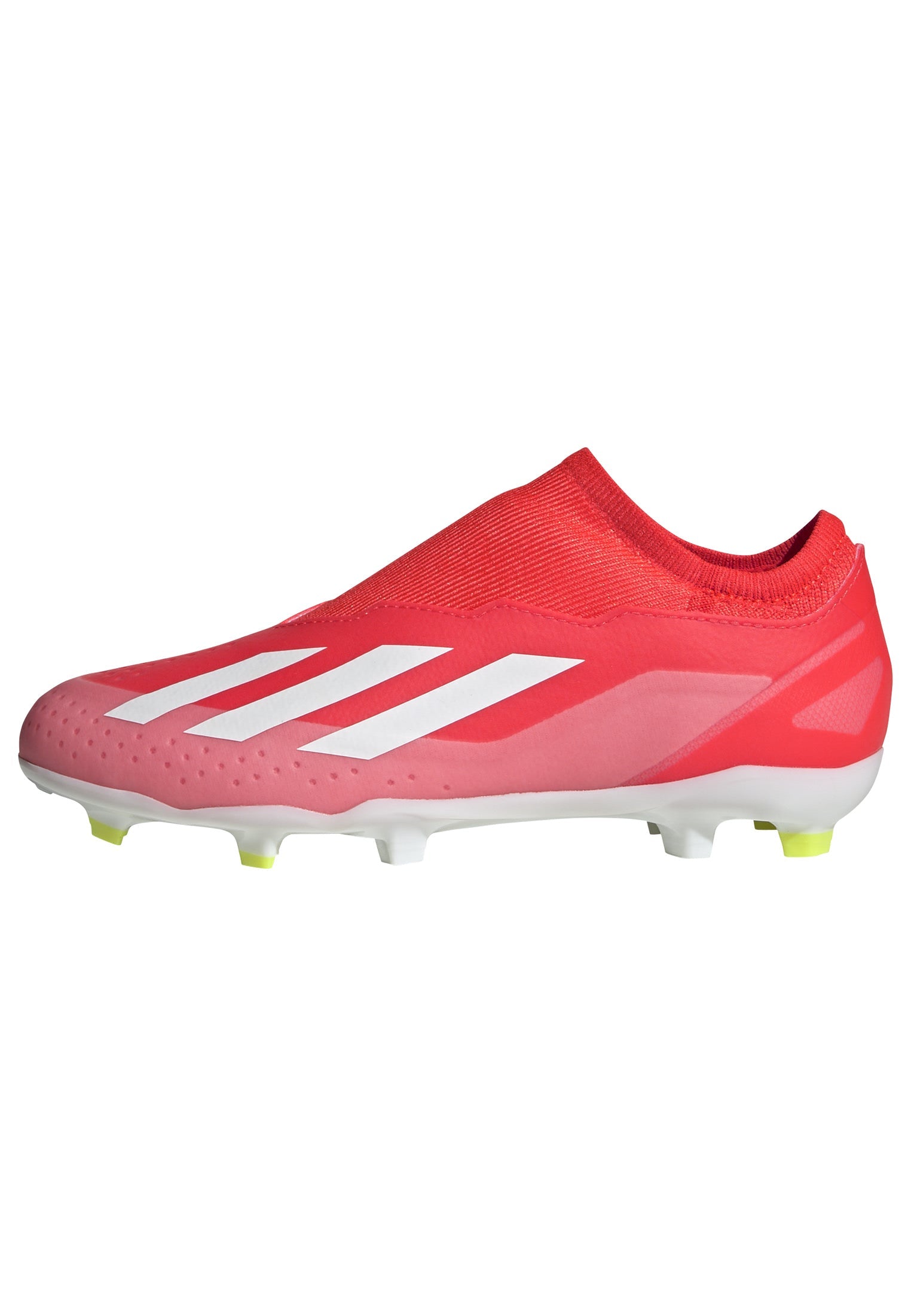 Botas de fútbol para terreno firme adidas X Crazyfast League Laceless FG para niños