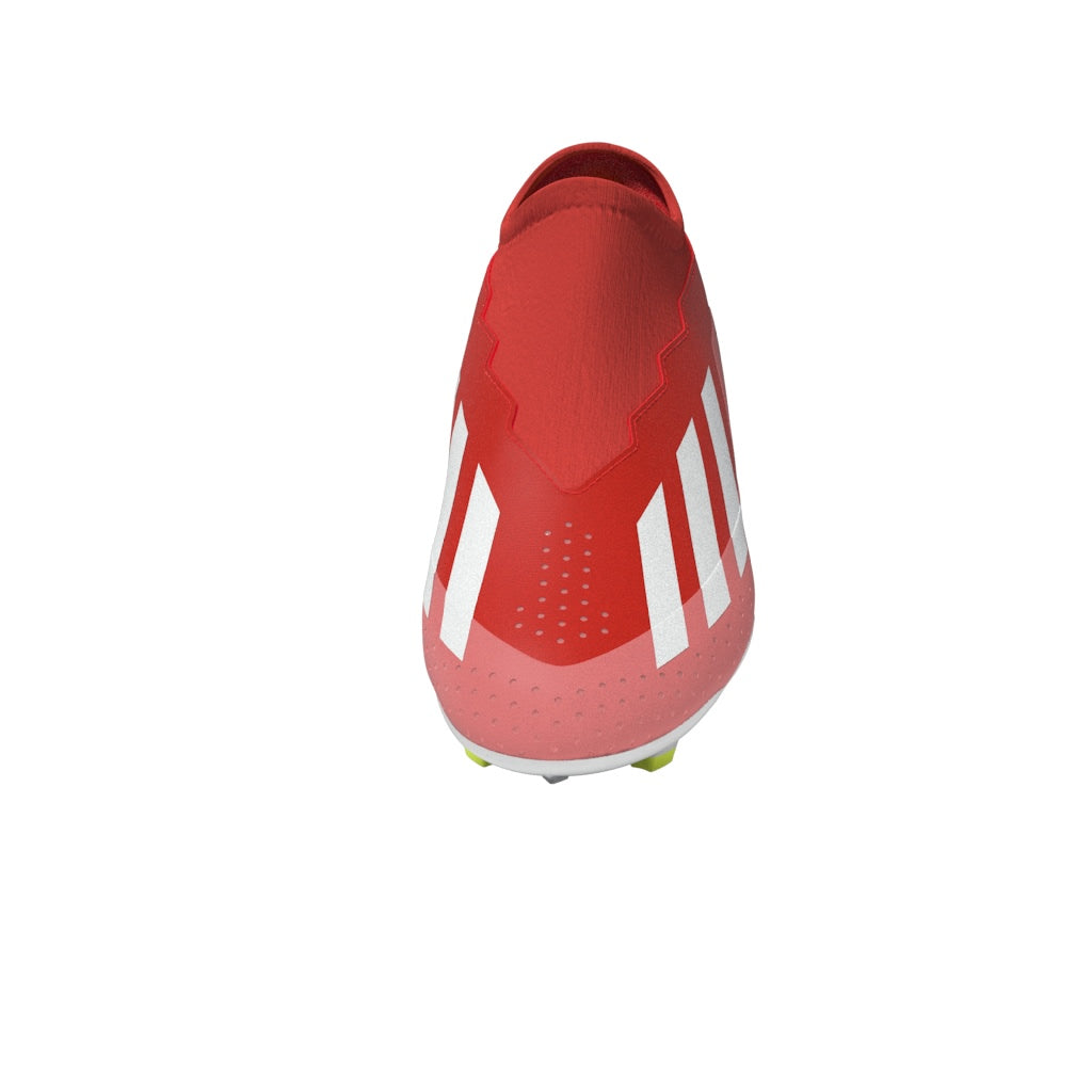 Botas de fútbol para terreno firme adidas X Crazyfast League Laceless FG para niños