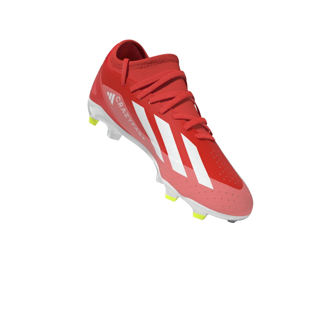 Adidas x Crazyfast League FG Junior Firm Ground Cleats Solar Red White 1