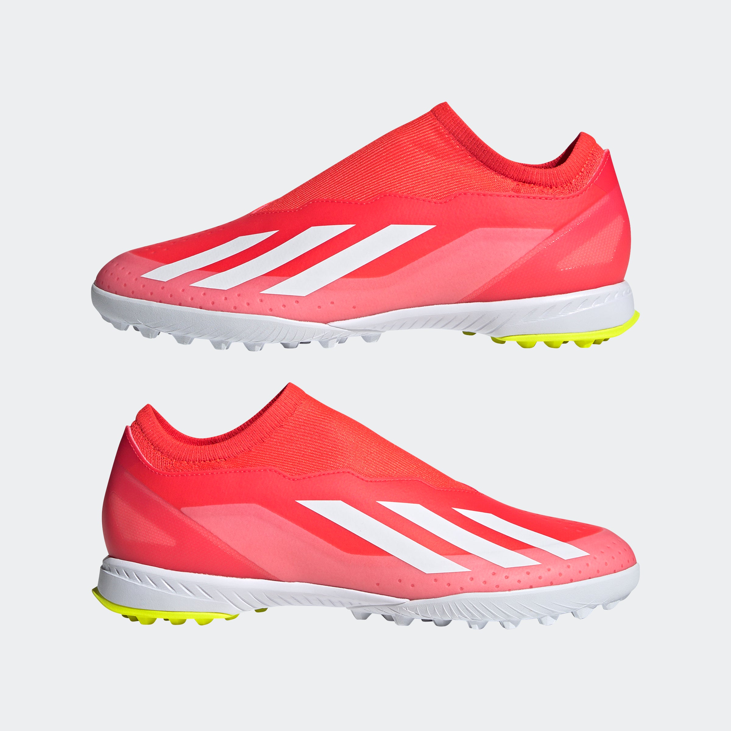 adidas X Crazyfast League LL TF Laceless Turf Boots Solar Red/White/Solar Yellow