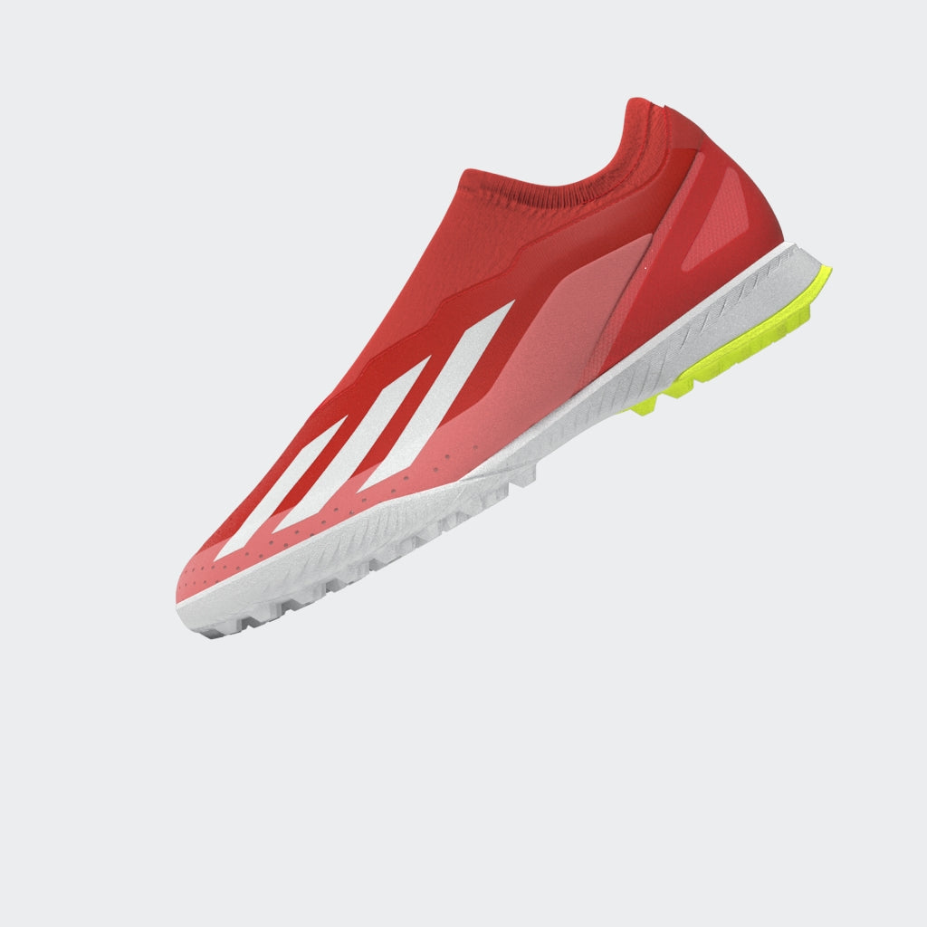 adidas X Crazyfast League LL TF Laceless Turf Boots Solar Red/White/Solar Yellow