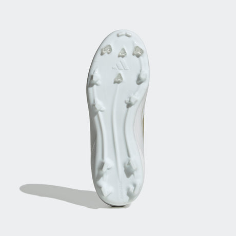 adidas F50 League Firm/Multi-Ground Youth Soccer Cleats - White/Gold Metallic/White